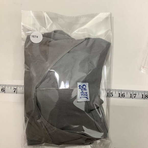 Oh My Gauze Gray Short Sleeve Asymmetrical Tunic Top Lagenlook Cotton Size 1 - Picture 7 of 7